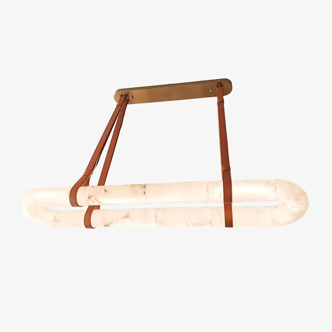 Lighting Side Circle Alabaster Chandelier