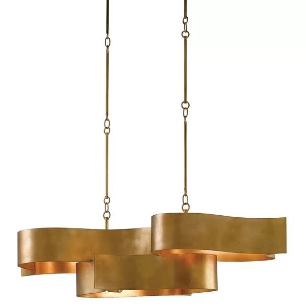 Classical Lotus 6 Lights Chandelier is crafted of metal and acrylic ,