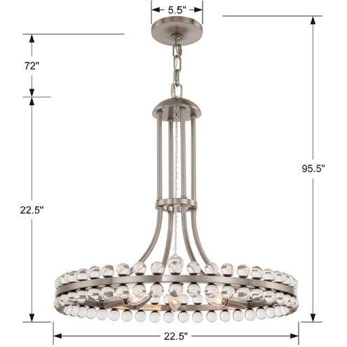 Caven 8 Light Chandelier 22''