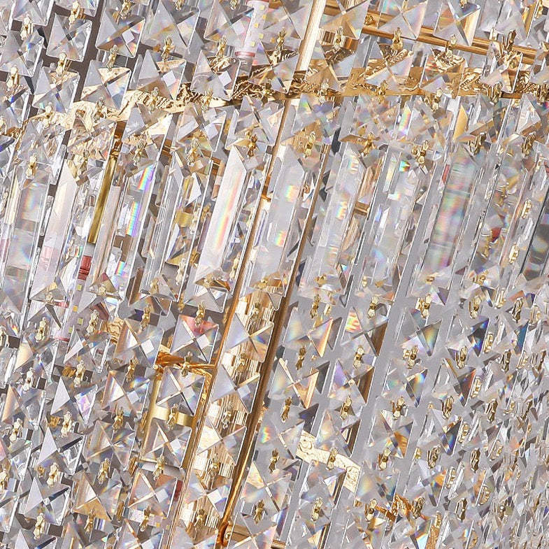 Crystal Spiral Double Volume Foyer Chandelier