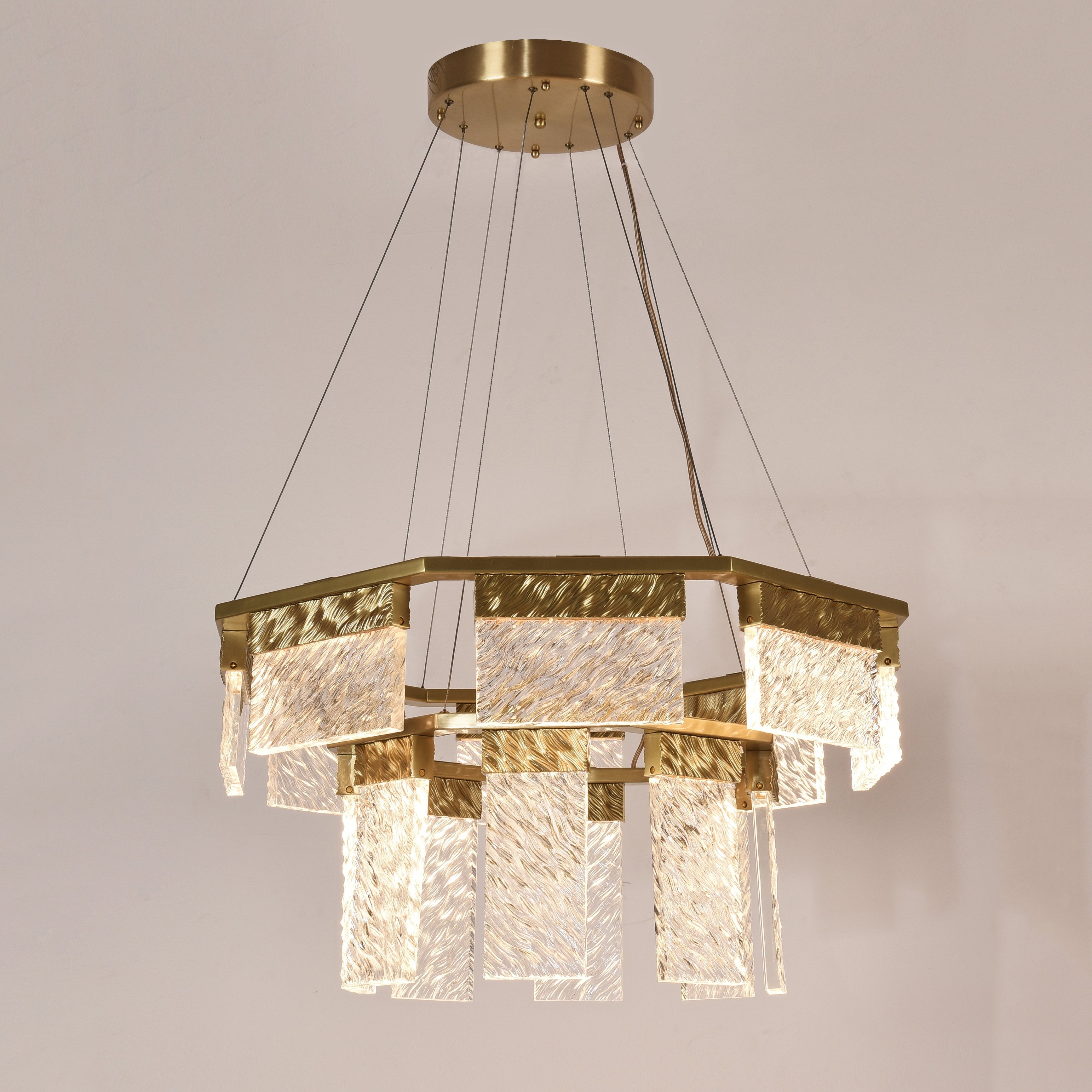 Aimee 2-Tier Round Down-Light Chandelier