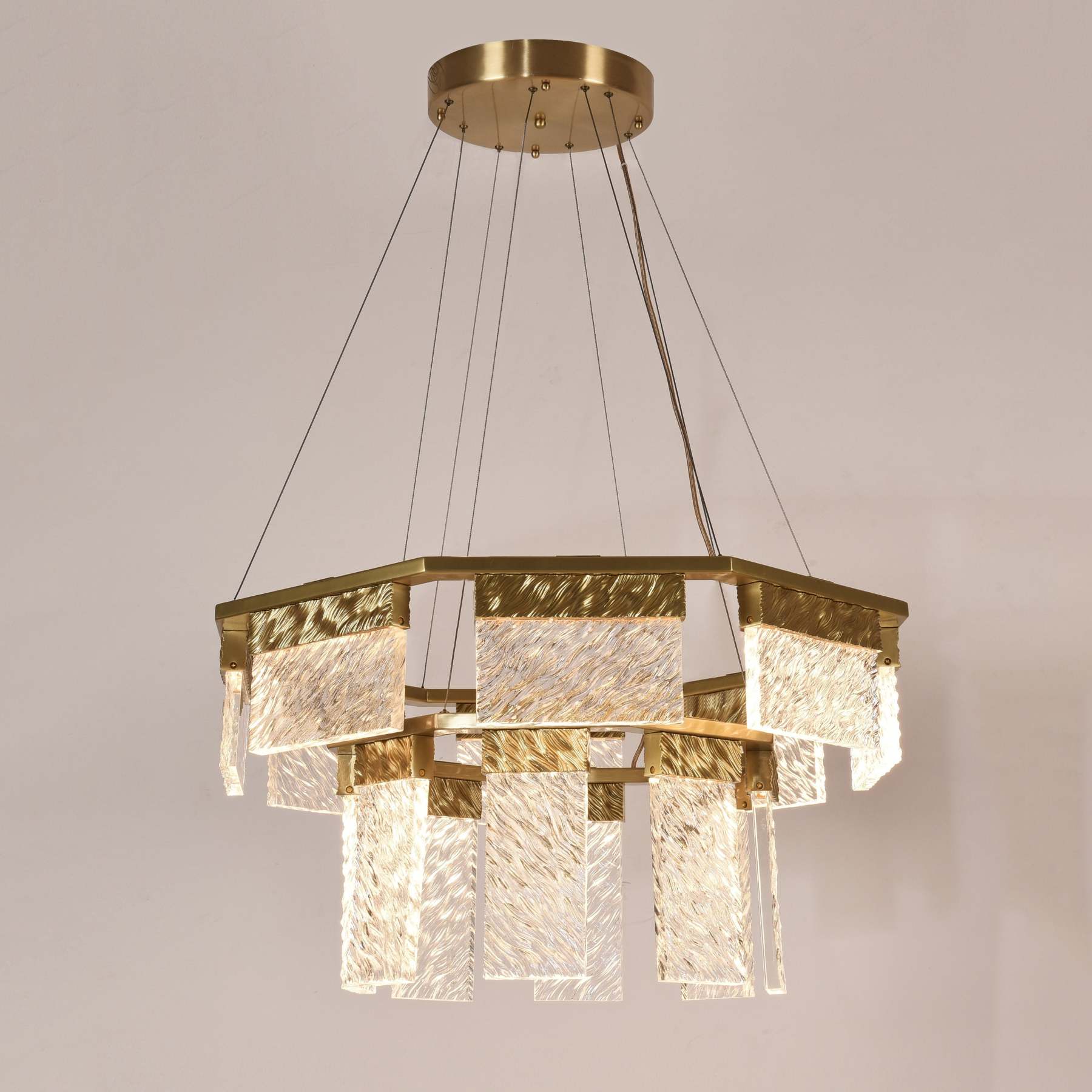 Aimee 2-Tier Round Down-Light Chandelier