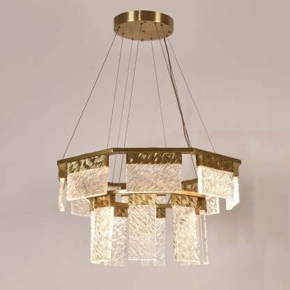Aimee 2-Tier Round Down-Light Chandelier
