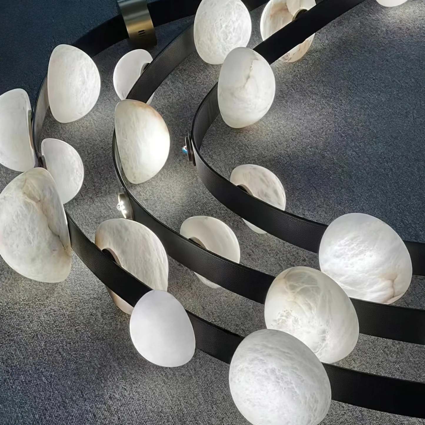 Alex Modern Dew Drops Alabaster Chandelier