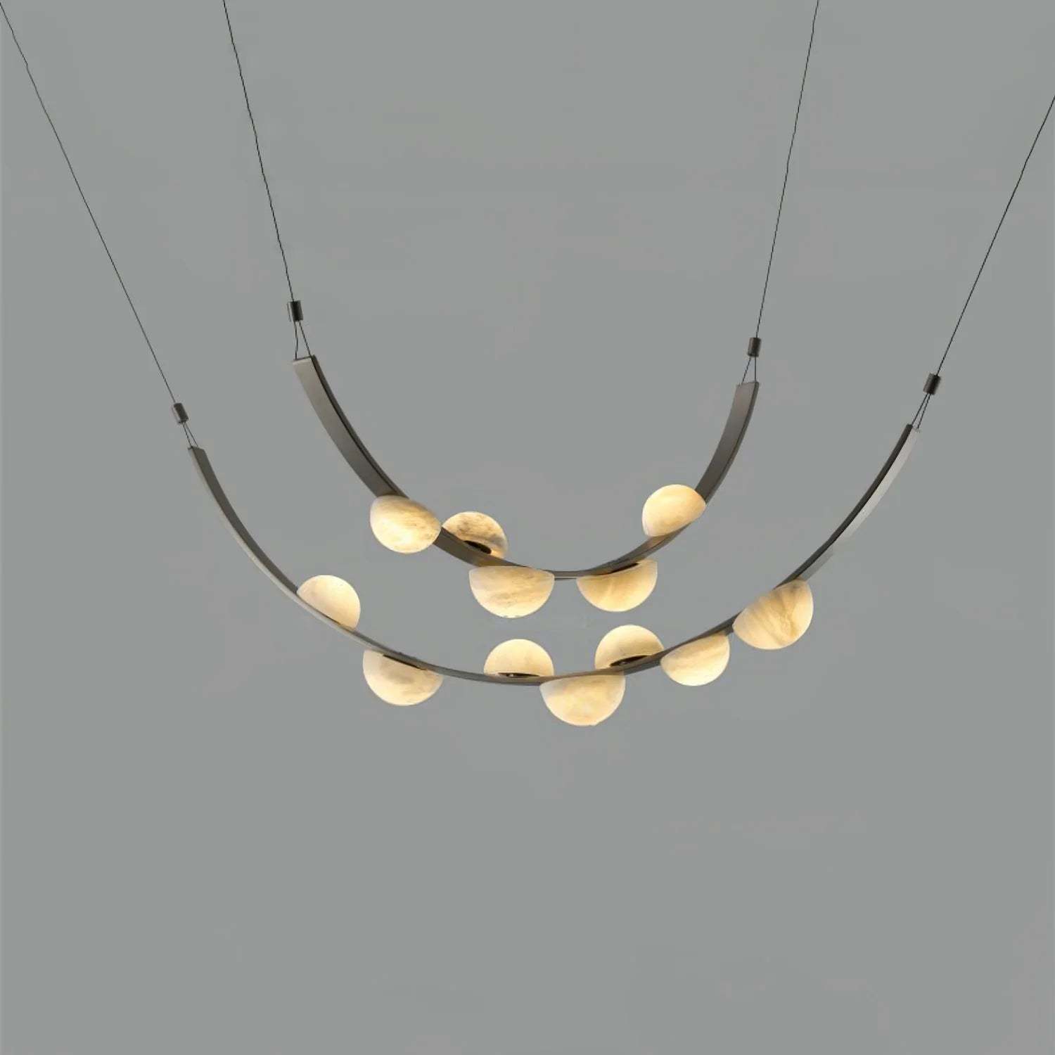 Alex Modern Dew Drops Alabaster Chandelier