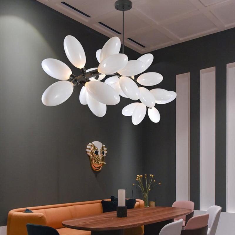 Esaer Artistic Linear Grape Chandelier chandeliers for dining room,chandeliers for stairways,chandeliers for foyer,chandeliers for bedrooms,chandeliers for kitchen,chandeliers for living room Rbrights 42.1" L X 23.2" W X 23.6" H Black