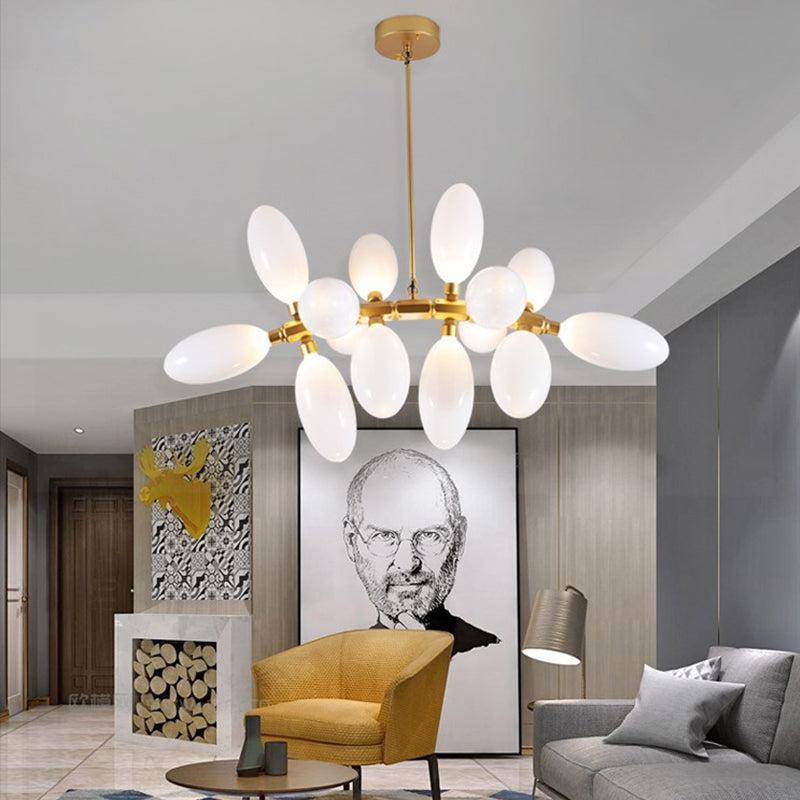 Esaer Artistic Linear Grape Chandelier chandeliers for dining room,chandeliers for stairways,chandeliers for foyer,chandeliers for bedrooms,chandeliers for kitchen,chandeliers for living room Rbrights 42.1" L X 23.2" W X 23.6" H Gold