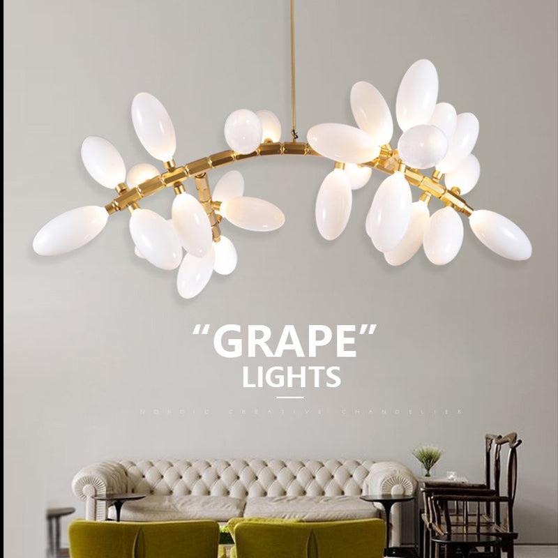 Esaer Artistic Linear Grape Chandelier chandeliers for dining room,chandeliers for stairways,chandeliers for foyer,chandeliers for bedrooms,chandeliers for kitchen,chandeliers for living room Rbrights