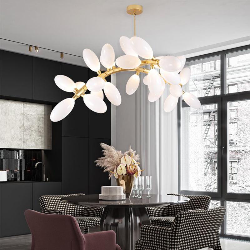 Esaer Linear Grape Chandelier 57" L chandeliers for dining room,chandeliers for stairways,chandeliers for foyer,chandeliers for bedrooms,chandeliers for kitchen,chandeliers for living room Rbrights