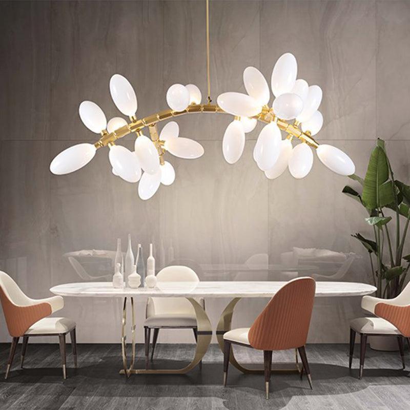 Esaer Linear Grape Chandelier 57" L chandeliers for dining room,chandeliers for stairways,chandeliers for foyer,chandeliers for bedrooms,chandeliers for kitchen,chandeliers for living room Rbrights