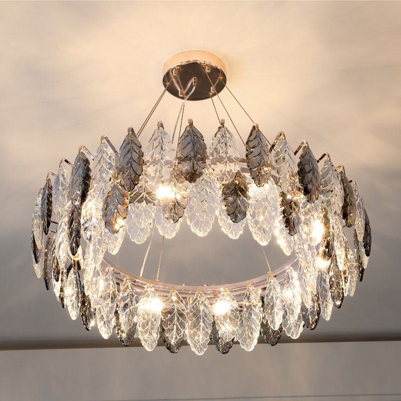 Frare Leaf Ring Chandelier 32" chandeliers for dining room,chandeliers for stairways,chandeliers for foyer,chandeliers for bedrooms,chandeliers for kitchen,chandeliers for living room Rbrights