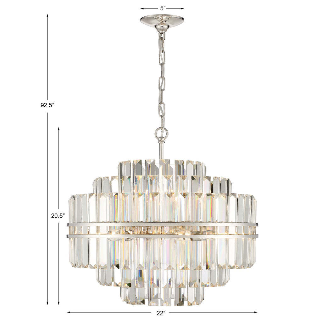 Hayer Round Crystal 12 Light Chandelier