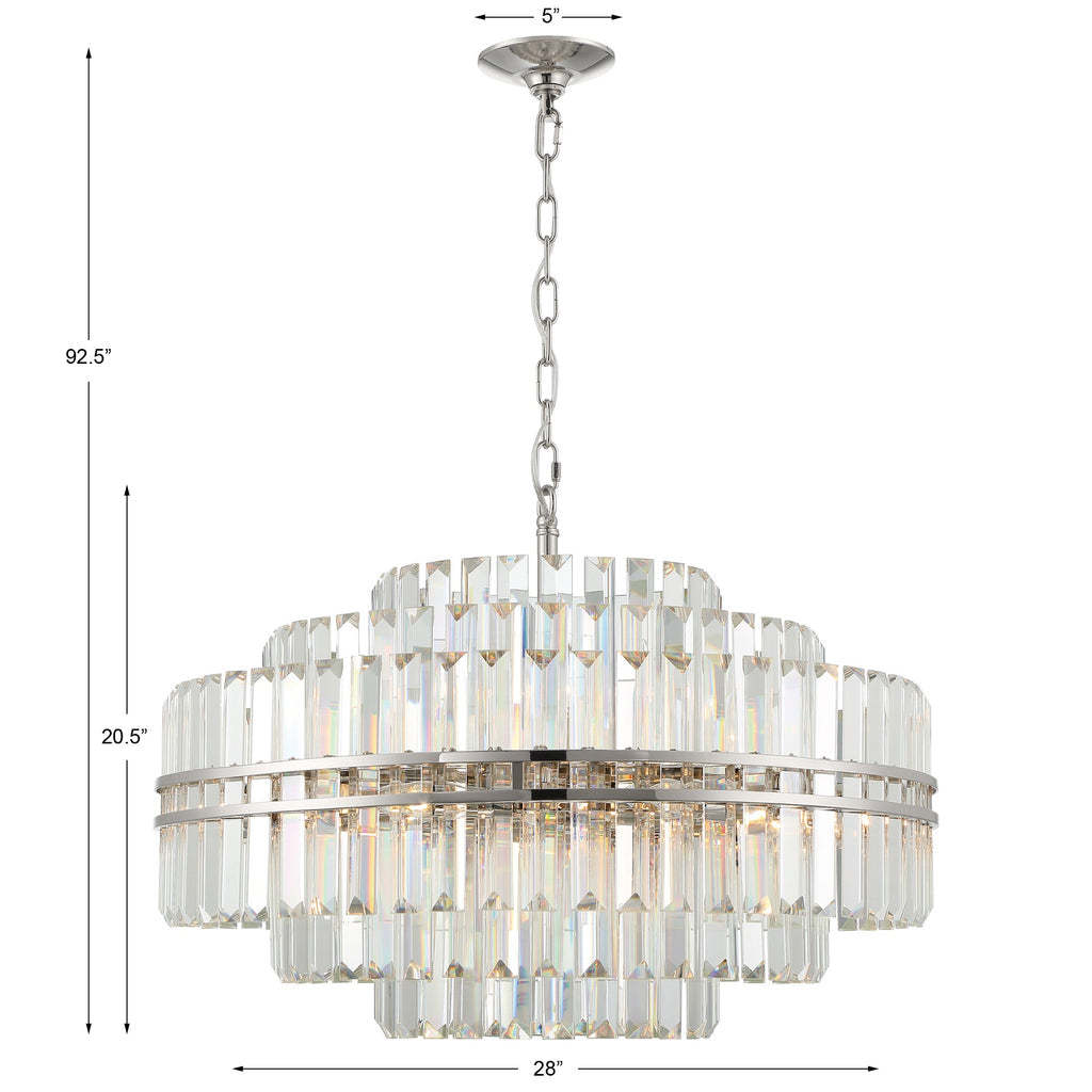 Hayer Round Crystal 16 Light Chandelier