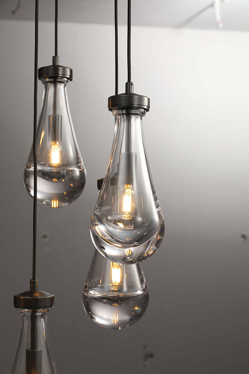 Raindrop Modern Round 47'' 21-Light Chandelier For Living Room