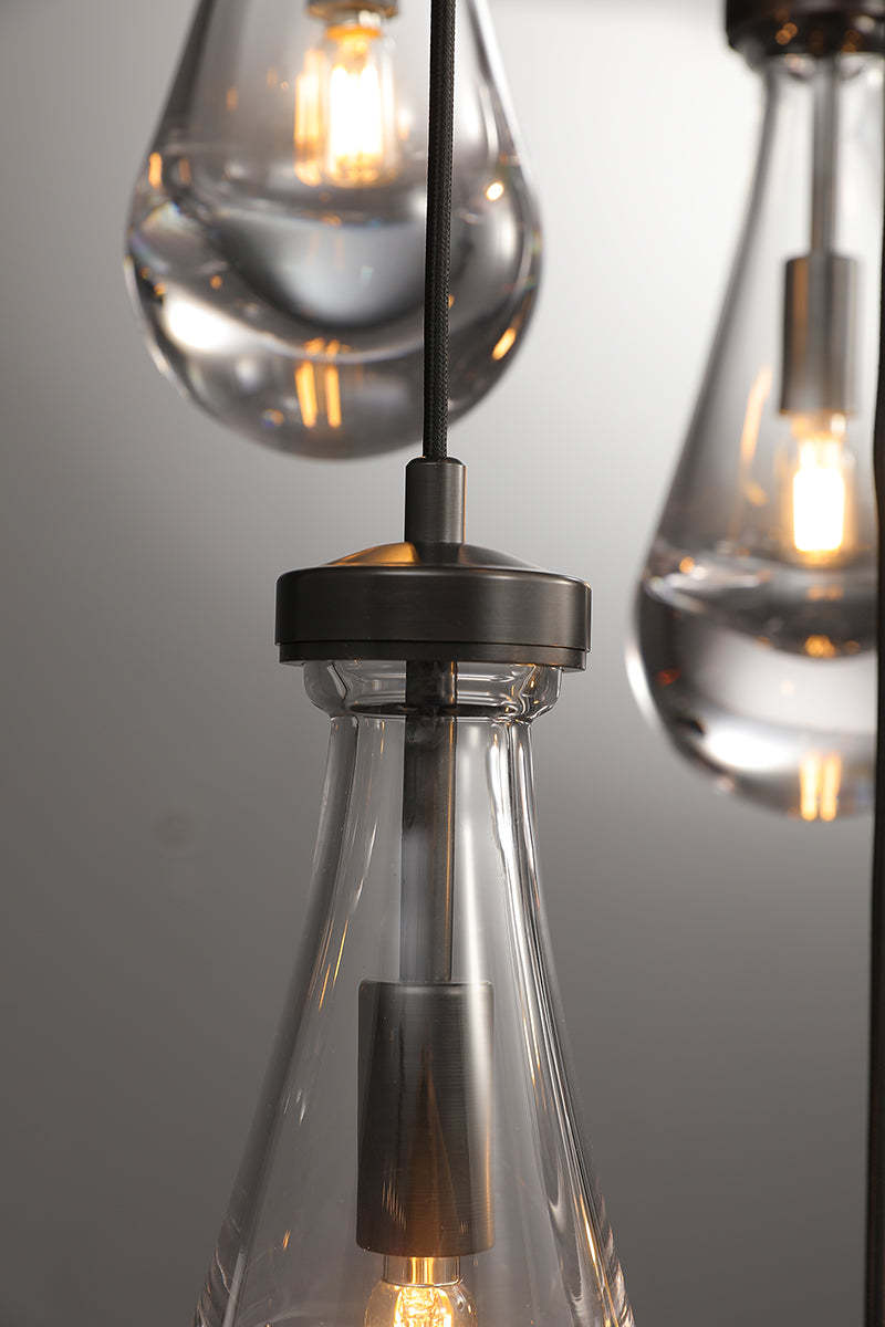 Raindrop Modern Round 47'' 21-Light Chandelier For Living Room