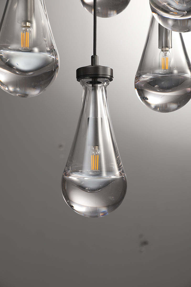 Raindrop Modern Round 47'' 21-Light Chandelier For Living Room