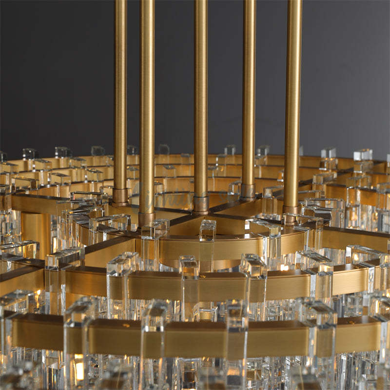 Marigna Modern Round Crystal Chandelier 36"