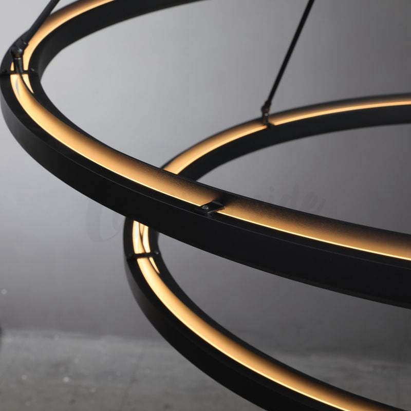 Alessia Retro American Vintage Iron Two-tier Round Chandelier