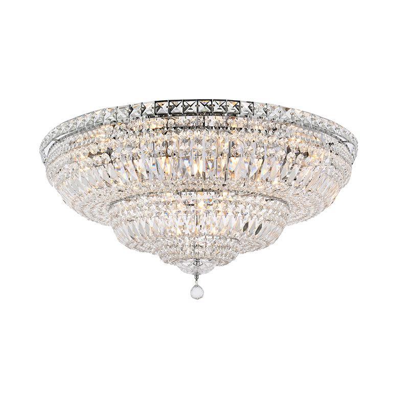 Kaler Elegant Luxury Chrome Ceiling Mounted Chandelier 36" D chandeliers for dining room,chandeliers for stairways,chandeliers for foyer,chandeliers for bedrooms,chandeliers for kitchen,chandeliers for living room Rbrights