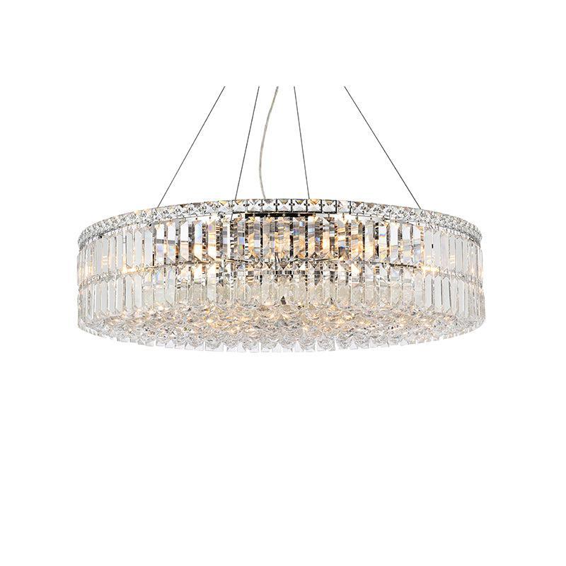 Kaler Elegant Luxury Chrome Round Chandelier 32" D chandeliers for dining room,chandeliers for stairways,chandeliers for foyer,chandeliers for bedrooms,chandeliers for kitchen,chandeliers for living room Rbrights