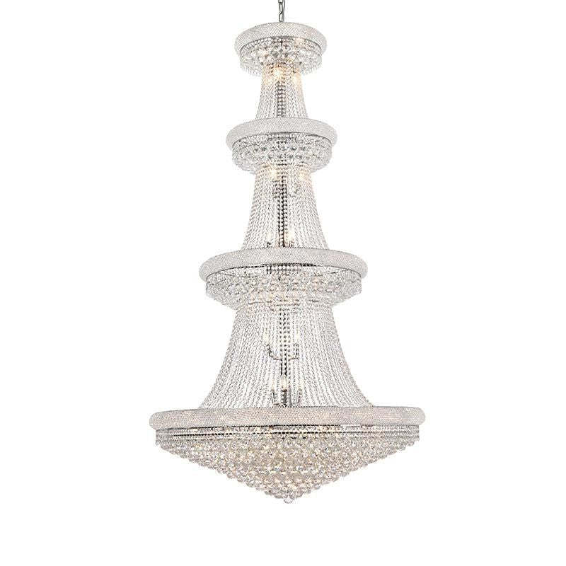 Kaler Elegant Luxury Living Room Four Tier Crystal Chandelier 48" D, Large Lighting chandeliers for dining room,chandeliers for stairways,chandeliers for foyer,chandeliers for bedrooms,chandeliers for kitchen,chandeliers for living room Rbrights