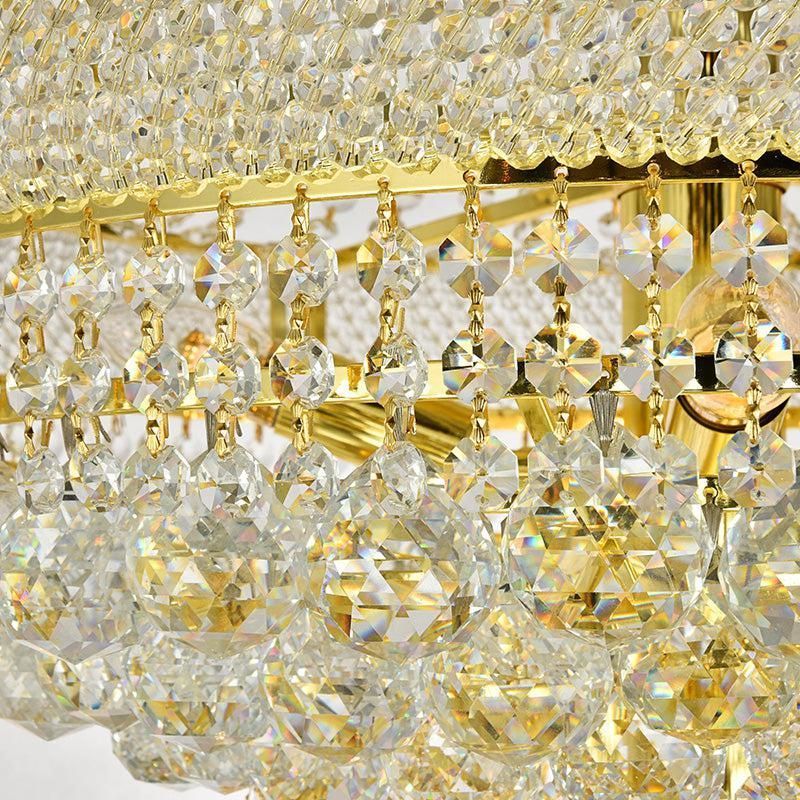Kaler Elegant Luxury Living Room Three Tier Crystal Chandelier 30" D chandeliers for dining room,chandeliers for stairways,chandeliers for foyer,chandeliers for bedrooms,chandeliers for kitchen,chandeliers for living room Rbrights