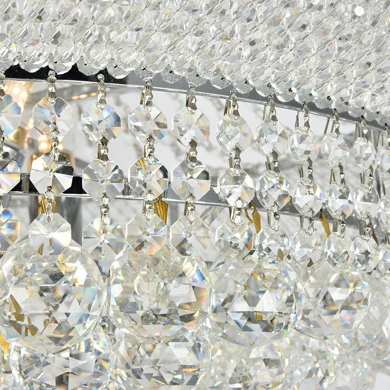 Kaler Elegant Luxury Living Room Three Tier Crystal Chandelier 30" D chandeliers for dining room,chandeliers for stairways,chandeliers for foyer,chandeliers for bedrooms,chandeliers for kitchen,chandeliers for living room Rbrights