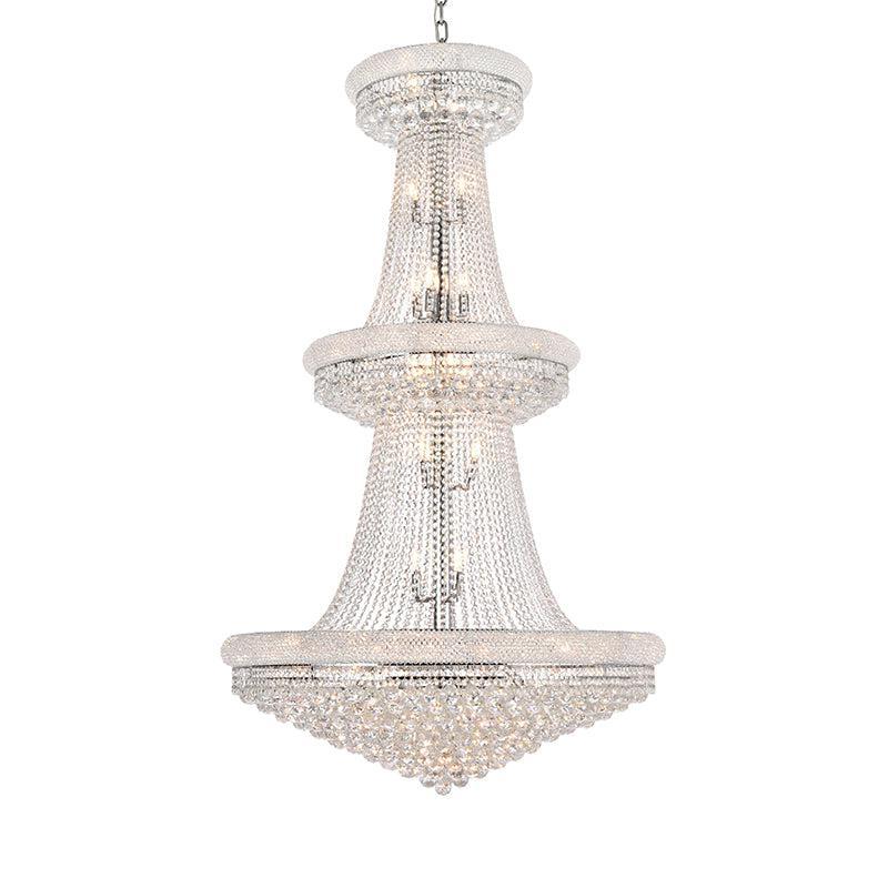 Kaler Elegant Luxury Living Room Three Tier Crystal Chandelier 42" D chandeliers for dining room,chandeliers for stairways,chandeliers for foyer,chandeliers for bedrooms,chandeliers for kitchen,chandeliers for living room Rbrights