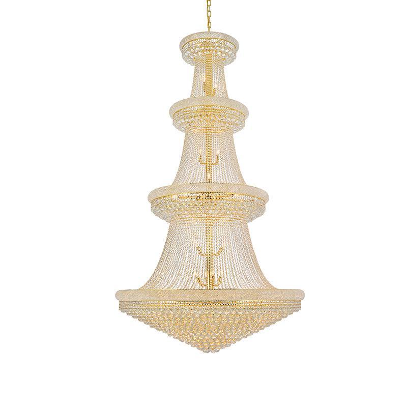 Kaler Elegant Luxury Living Room Three Tier Crystal Chandelier 54" D chandeliers for dining room,chandeliers for stairways,chandeliers for foyer,chandeliers for bedrooms,chandeliers for kitchen,chandeliers for living room Rbrights