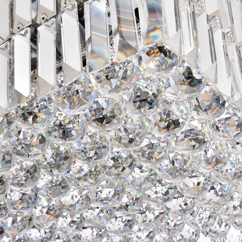 Kaler Elegant Luxury Rectangular Crystal Chandelier Light 36" L For Dining Table chandeliers for dining room,chandeliers for stairways,chandeliers for foyer,chandeliers for bedrooms,chandeliers for kitchen,chandeliers for living room Rbrights