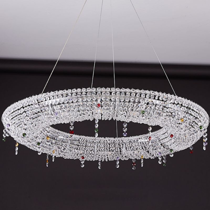 Kaler Elegant Luxury Round Crystal Chandelier chandeliers for dining room,chandeliers for stairways,chandeliers for foyer,chandeliers for bedrooms,chandeliers for kitchen,chandeliers for living room Rbrights 31.5" D X 4.72" H
