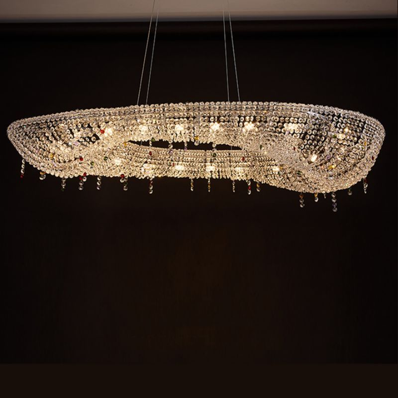 Kaler Elegant Luxury Round Crystal Chandelier chandeliers for dining room,chandeliers for stairways,chandeliers for foyer,chandeliers for bedrooms,chandeliers for kitchen,chandeliers for living room Rbrights 51.97" L X 20.47"W X 7.87" H