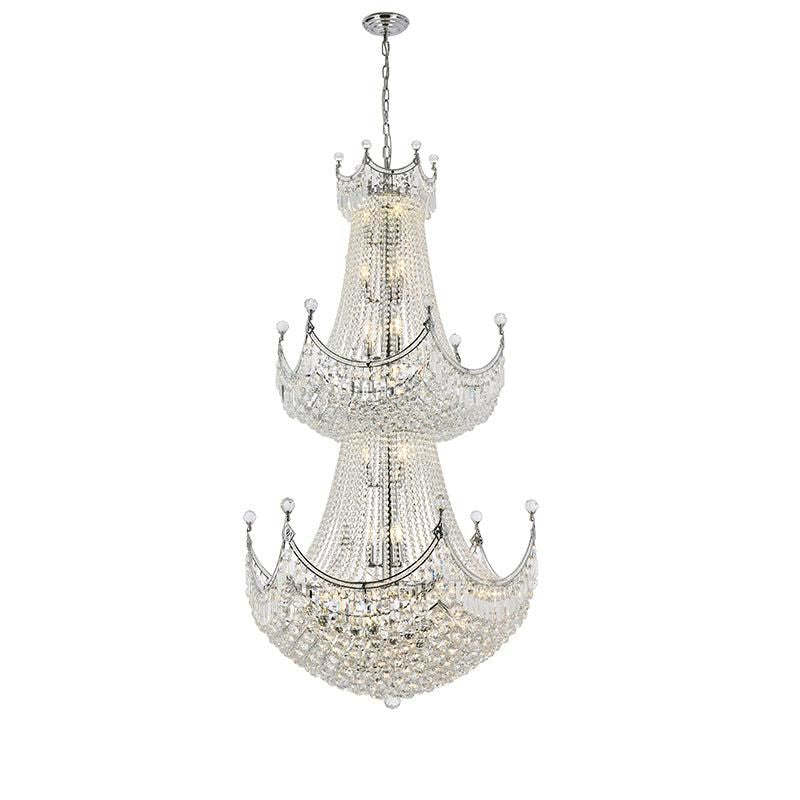 Kaler Elegant Luxury Three Tier Large Crystal Chandelier 36" D chandeliers for dining room,chandeliers for stairways,chandeliers for foyer,chandeliers for bedrooms,chandeliers for kitchen,chandeliers for living room Rbrights