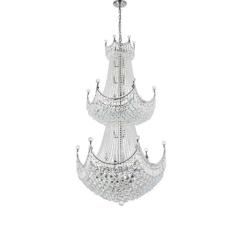 Kaler Elegant Luxury Three Tier Large Crystal Chandelier 36" D chandeliers for dining room,chandeliers for stairways,chandeliers for foyer,chandeliers for bedrooms,chandeliers for kitchen,chandeliers for living room Rbrights