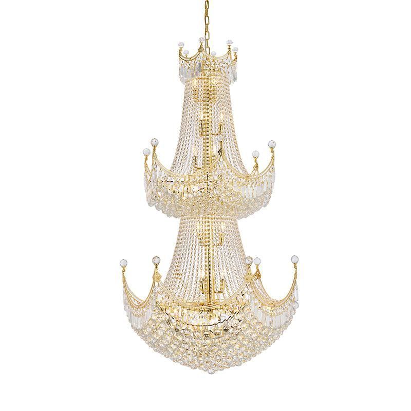 Kaler Elegant Luxury Three Tier Large Crystal Chandelier 36" D chandeliers for dining room,chandeliers for stairways,chandeliers for foyer,chandeliers for bedrooms,chandeliers for kitchen,chandeliers for living room Rbrights