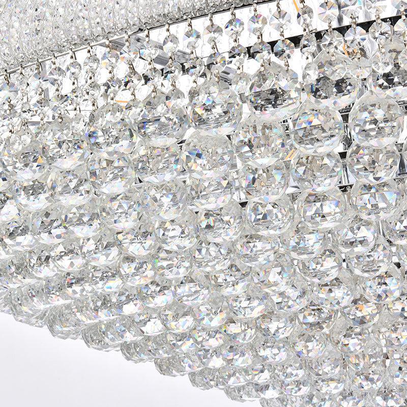 Kaler Elegant Luxury Living Room Three Tier Crystal Chandelier 54" D chandeliers for dining room,chandeliers for stairways,chandeliers for foyer,chandeliers for bedrooms,chandeliers for kitchen,chandeliers for living room Rbrights