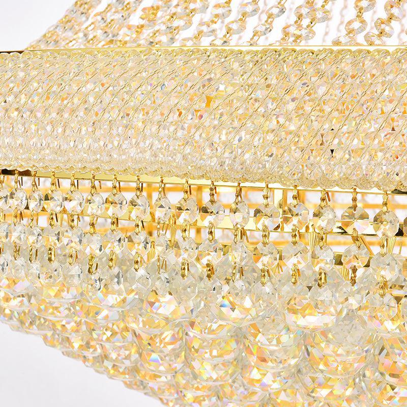 Kaler Elegant Luxury Living Room Three Tier Crystal Chandelier 54" D chandeliers for dining room,chandeliers for stairways,chandeliers for foyer,chandeliers for bedrooms,chandeliers for kitchen,chandeliers for living room Rbrights