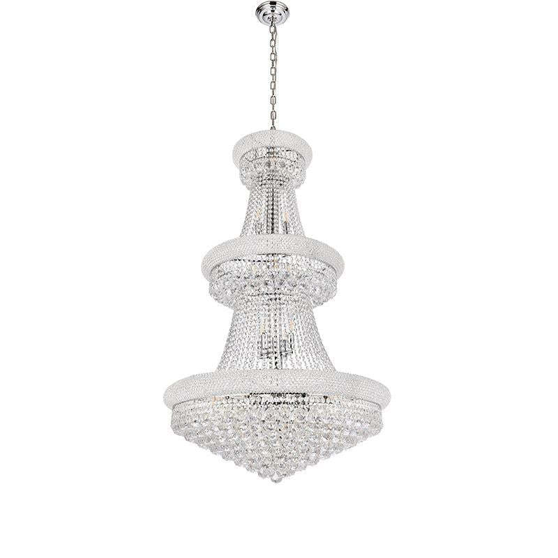 Kaler Elegant Luxury Living Room Three Tier Crystal Chandelier 30" D chandeliers for dining room,chandeliers for stairways,chandeliers for foyer,chandeliers for bedrooms,chandeliers for kitchen,chandeliers for living room Rbrights