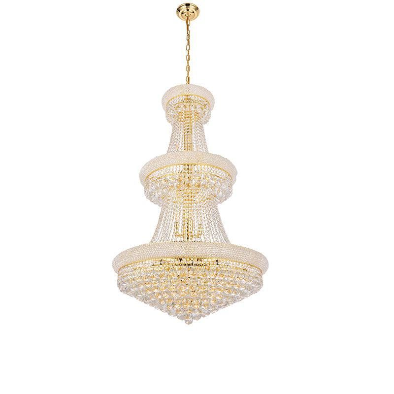 Kaler Elegant Luxury Living Room Three Tier Crystal Chandelier 30" D chandeliers for dining room,chandeliers for stairways,chandeliers for foyer,chandeliers for bedrooms,chandeliers for kitchen,chandeliers for living room Rbrights