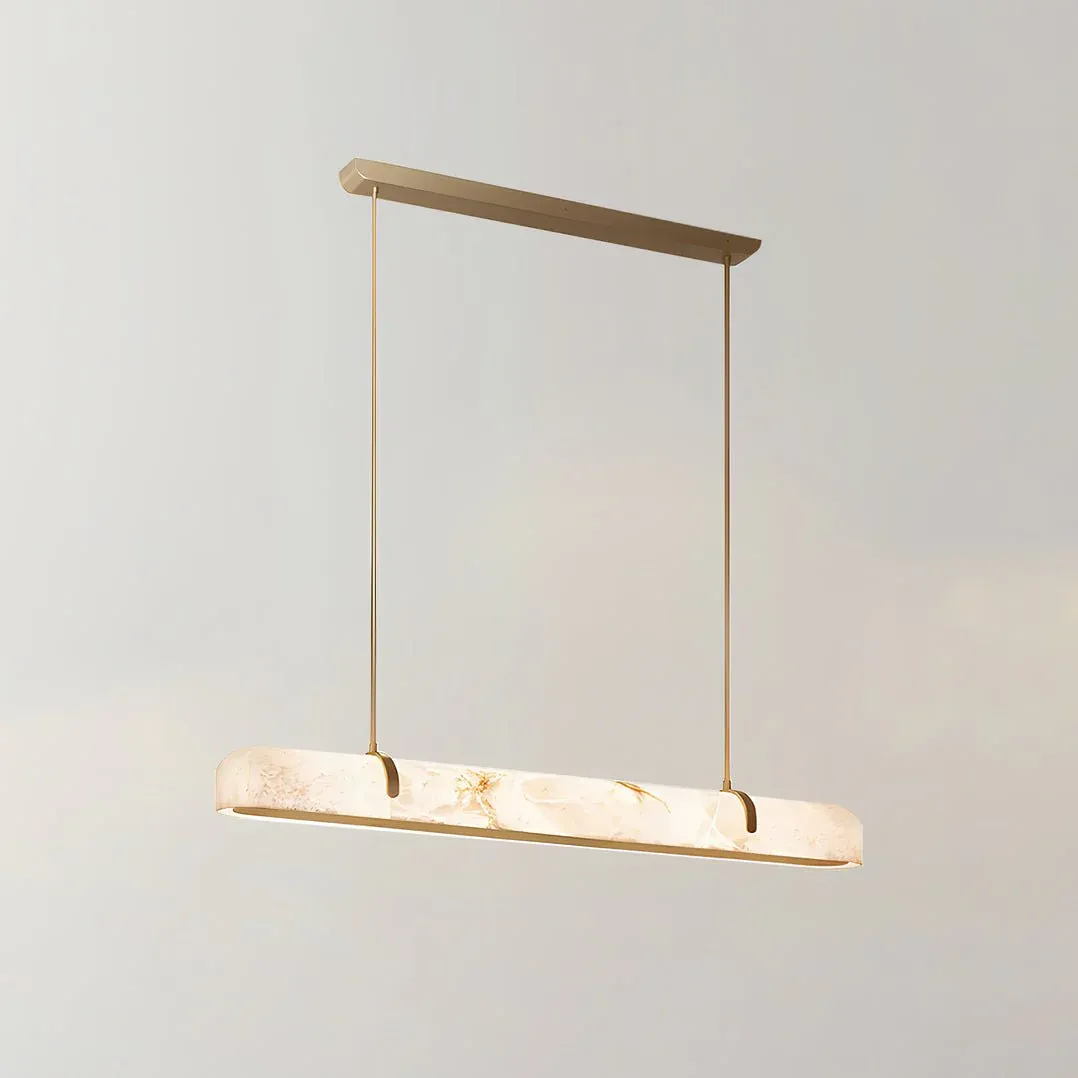 Lighting Side Linear Alabaster Chandelier