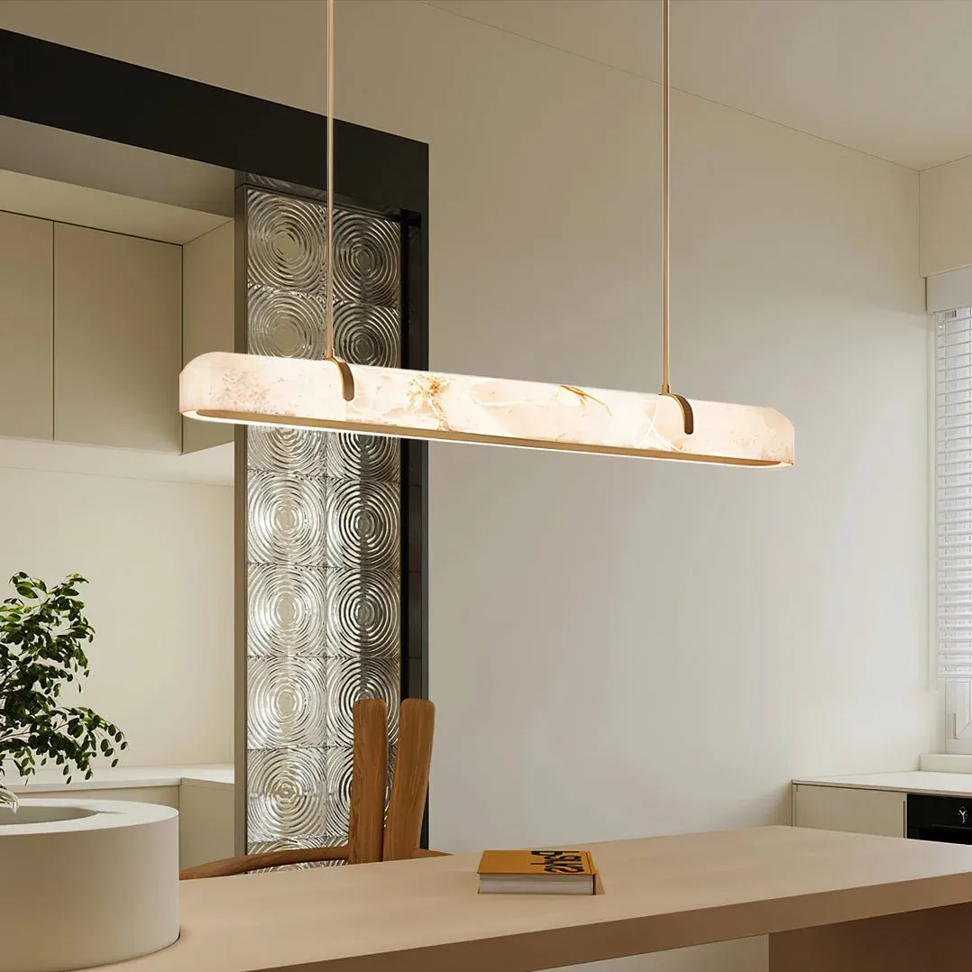 Lighting Side Linear Alabaster Chandelier
