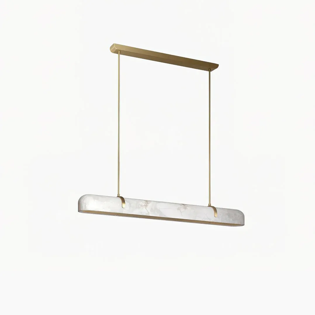 Lighting Side Linear Alabaster Chandelier