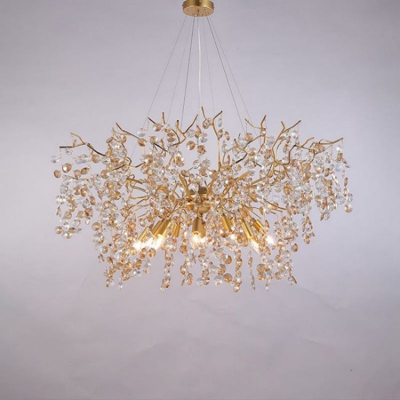 Lola Art Deco Modern Gold Chandelier Light Fixture Tree Pendant Light chandeliers for dining room,chandeliers for stairways,chandeliers for foyer,chandeliers for bedrooms,chandeliers for kitchen,chandeliers for living room Rbrights