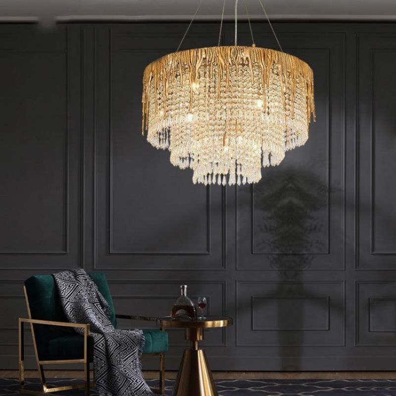 Lola Crystal Cascade Chandelier chandeliers for dining room,chandeliers for stairways,chandeliers for foyer,chandeliers for bedrooms,chandeliers for kitchen,chandeliers for living room Rbrights