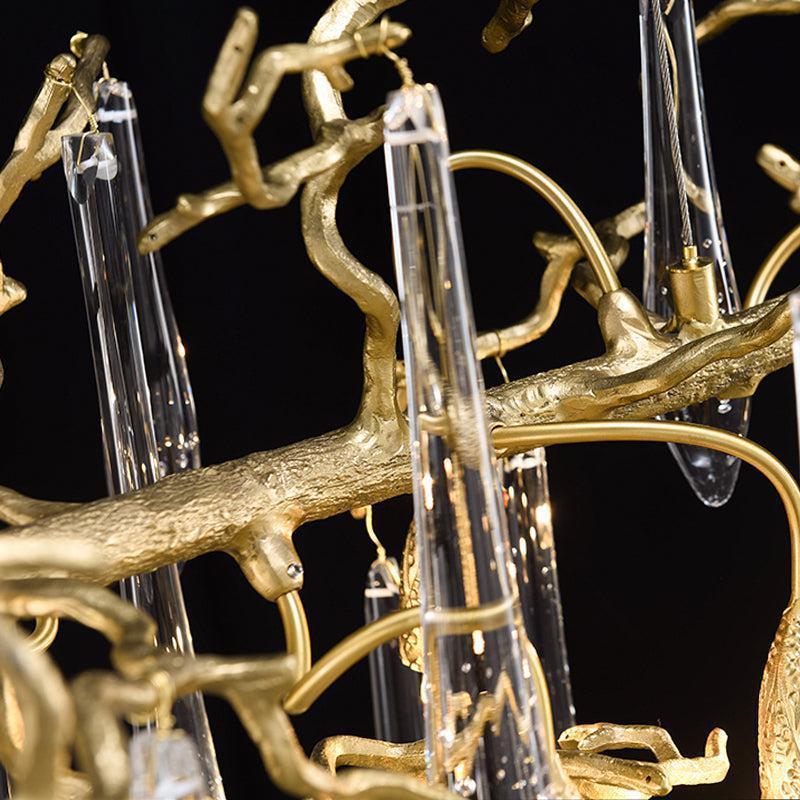 Lola Large Teardrop Modern Branch Chandelier, Brass Chandelier chandeliers for dining room,chandeliers for stairways,chandeliers for foyer,chandeliers for bedrooms,chandeliers for kitchen,chandeliers for living room Rbrights