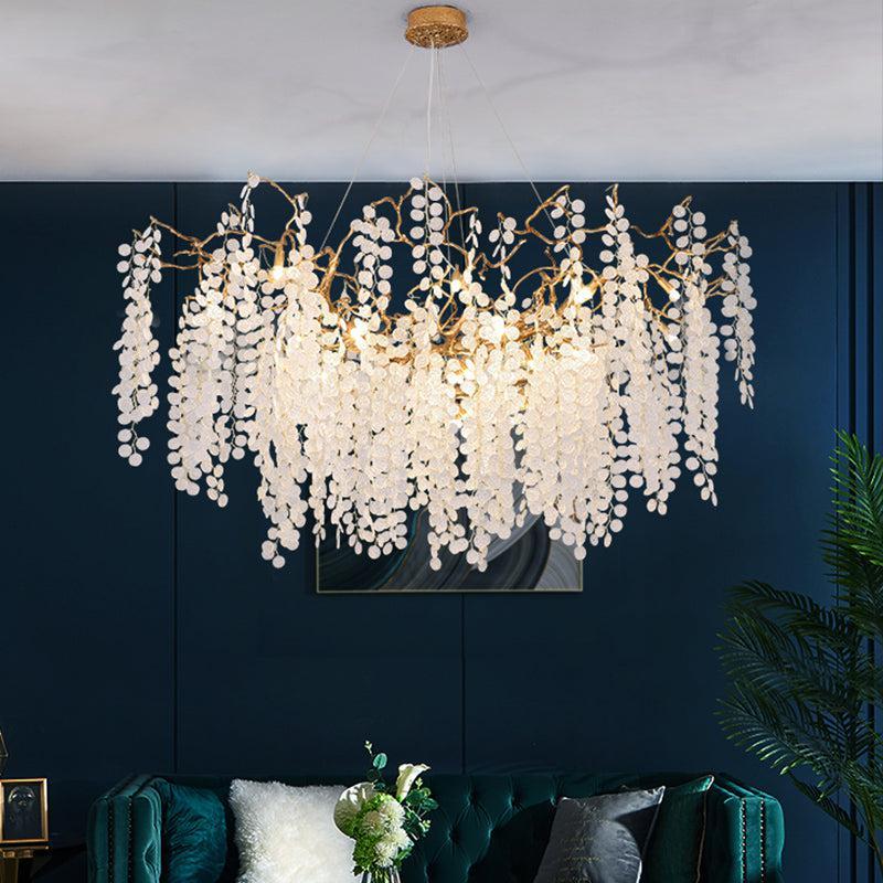 Lola Modern Linear Branch Chandelier chandeliers for dining room,chandeliers for stairways,chandeliers for foyer,chandeliers for bedrooms,chandeliers for kitchen,chandeliers for living room Rbrights 59"L