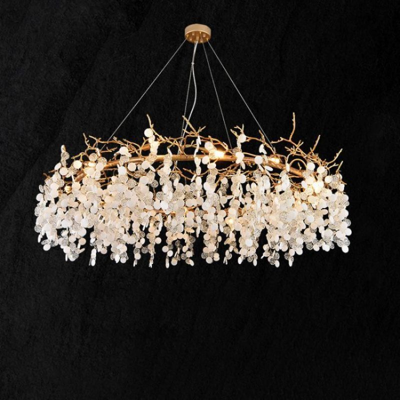 Lola Round Circle Fortune Tree Branch Round Chandelier chandeliers for dining room,chandeliers for stairways,chandeliers for foyer,chandeliers for bedrooms,chandeliers for kitchen,chandeliers for living room Rbrights   