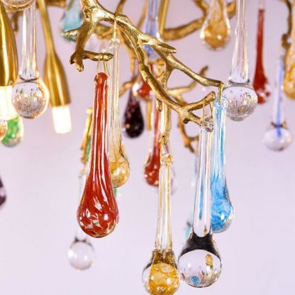 Lola Teardrop Colorful Dining Branch Chandelier chandeliers for dining room,chandeliers for stairways,chandeliers for foyer,chandeliers for bedrooms,chandeliers for kitchen,chandeliers for living room Rbrights   