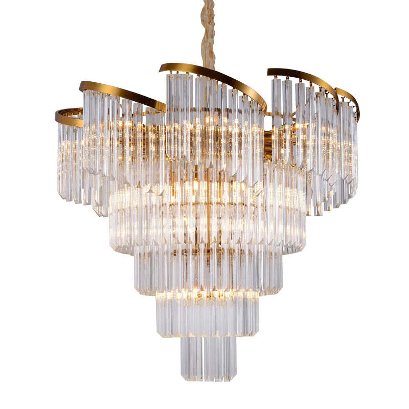 Twin Palms Round Crystal Chandelier