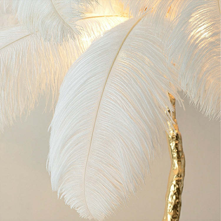 Modern Designer Ostrich Feather Table Lamp H31.5"